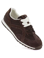 Dámské semišové hnědé kožené polobotky Vinceza 86427