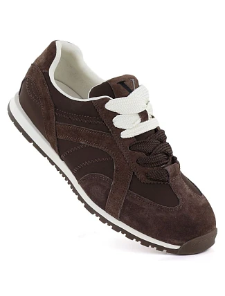 Dámské semišové hnědé kožené polobotky Vinceza 86427