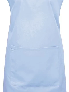 Premier PR 154 Zástěra s laclem a kapsou na břiše "Colours" 39.0154 light blue