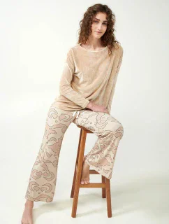 Vamp - Dámské pyžamo se sametovým vrškem 21092 - Vamp