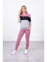 Barevná pruhovaná sada tmavě růžová+černá