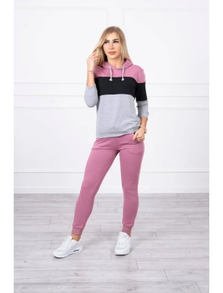 Barevná pruhovaná sada tmavě růžová+černá