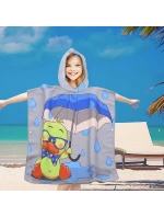 PončoBavlněné světové dětské plážové pončo s kapucí 60x60