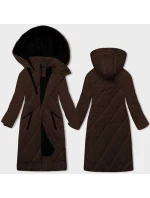 Dlouhá dámská zimní bunda v čokoládové barvě (5M3168-158) Dlouhá dámská zimní bunda v čokoládové barvě (5M3168-158)