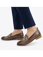 Dámské lakované boty lords beige Potocki 19337