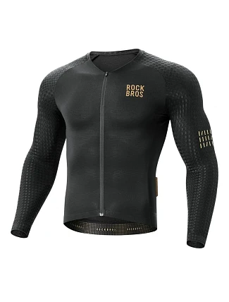 Rockbros YDCX008 Cyklistický dres s dlouhým rukávem Diamond velikost XL - černý