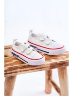 Dětské látkové tenisky se suchým zipem BIG STAR KK374079 Bílá