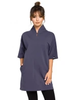 Dámská tunika B043 tmavě modrá - BEwear Dámská tunika B043 tmavě modrá - BEwear