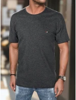 Pánské vyšívané tričko tmavě šedé FashionStreet RX5634