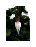 DEKORATIVNÍ PŘÍVĚSEK SANTA CLAUS 11CM ZELENÝ