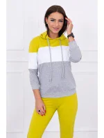 Barevná pruhovaná sada kiwi+bílá