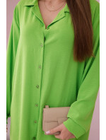 Dlouhá košile s viskózou světle zelená
