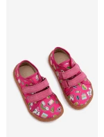 Dětské domácí papuče Barefoot Froddo Canvas G1700440-10 Fuksie Dětské domácí papuče Barefoot Froddo Canvas G1700440-10 Fuksie