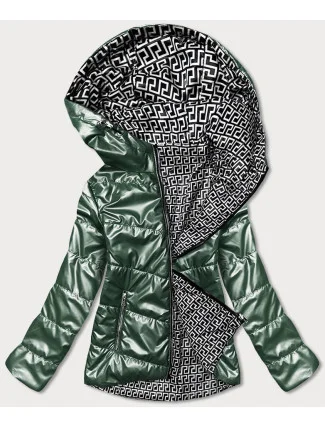 Zelená dámská oboustranná bunda (BR9795-10) Zelená dámská oboustranná bunda (BR9795-10)