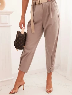 Kalhoty Summer Punto s uzávěrem na nohavicích fango