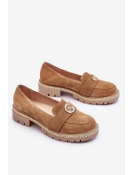 Elegantní mokasíny tmavě béžové semišové Laverne Elegantní mokasíny tmavě béžové semišové Laverne