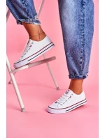 Dámské Klasické Tenisky Bílé S červeným Lemováním Ecoma