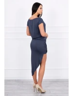 Asymetrické grafitové šaty