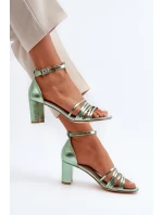 Sandály Na Podpatku S Pásky Černé Enitia