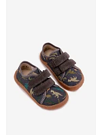 Dětské barefoot pantofle Dinozaury Froddo Canvas G1700440-31 šedé Dětské barefoot pantofle Dinozaury Froddo Canvas G1700440-31 šedé