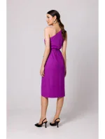 K160 Šaty na jedno rameno - levandulové K160 Šaty na jedno rameno - levandulové