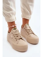 Dámské Tenisky na platformě Lee Cooper Béžová