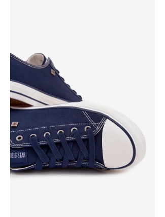 Pánské nízké plátěné tenisky Big Star – tmavě modré Pánské nízké plátěné tenisky Big Star – tmavě modré