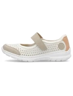 Pohodlná ažurová polobotka Rieker W RKR575A béžová