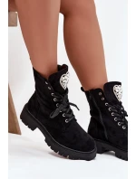 Dámské workery s krystaly Rosira – černé Dámské workery s krystaly Rosira – černé