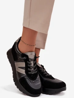 Dámské tenisky na platformě Vinceza – černé