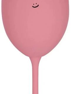 NĚKDO TO VYPÍT MUSÍ - růžová sklenice na víno 350 ml