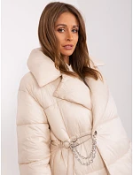 Dámská lehká péřová zimní bunda Factory Price light beige (TR8310)