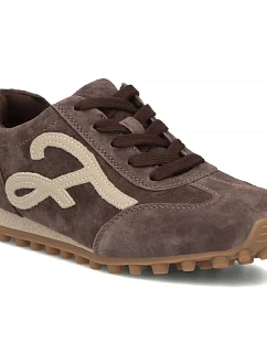 Dámské kožené polobotky, semišové tenisky, hnědé, Filippo DP7961