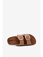 Dámské pantofle se zlatými sponami Inblu CP000061 světle hnědé