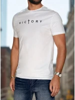 Pánské tričko s potiskem bílé FashionStreet RX5641 Pánské tričko s potiskem bílé FashionStreet RX5641