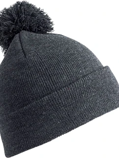 Result Headwear RC 028J Dětská pletená čepice s bambulí 28.028J grey
