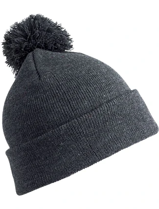Result Headwear RC 028J Dětská pletená čepice s bambulí 28.028J grey Result Headwear RC 028J Dětská pletená čepice s bambulí 28.028J grey
