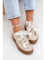 Dámské Tenisky Na Platformě S Ozdobami Béžovo-Zlaté Vinness Dámské Tenisky Na Platformě S Ozdobami Béžovo-Zlaté Vinness