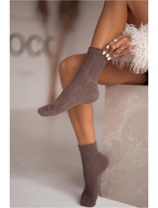 Dámské prolamované ponožky ve tvaru rybí kosti 0989.002