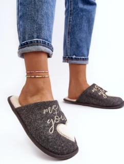 Dámské klasické pantofle s vložkou šedé Mabira