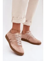 Zazoo N1068 Semišové Nízké Dámské Tenisky Špinavě Růžové