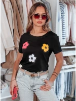 Dámské květinové tričko DAISYLA černá FashionStreet RY2744