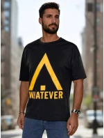 Pánské tričko s potiskem černé FashionStreet RX5666