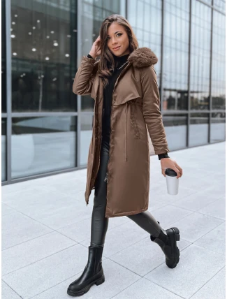 Dámská zimní bunda parka LUSTER hnědá FashionStreet TY3956 Dámská zimní bunda parka LUSTER hnědá FashionStreet TY3956
