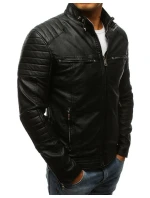 Pánská kožená bunda černá FashionStreet TX3265