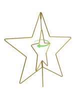 DEKORATIVNÍ STOJAN NA HVĚZDY KOVOVÝ 50CM ZLATÁ SLÍDA