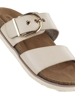 Dámské žabky s přezkou béžové Potocki 54325