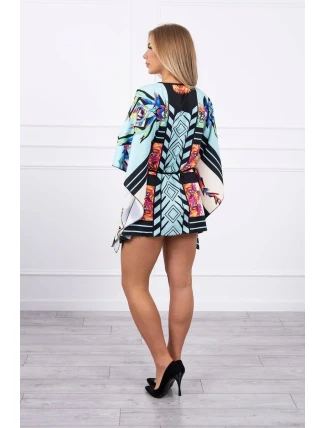 Netopýří šaty s vázáním v pase v mátové barvě Netopýří šaty s vázáním v pase v mátové barvě