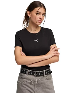 Dámské tričko Puma Ess Centered Cat Logo Tee, černé, 692916 01