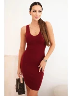 Dámský komplet viskózový top s šaty bordový Dámský komplet viskózový top s šaty bordový